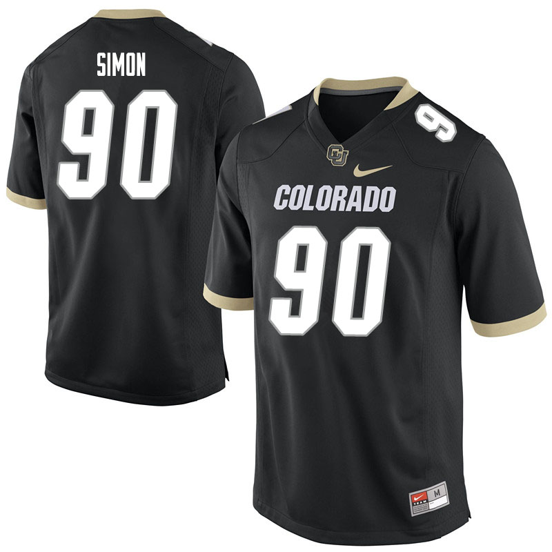 Men #90 Jayden Simon Colorado Buffaloes College Football Jerseys Sale-Black - Click Image to Close